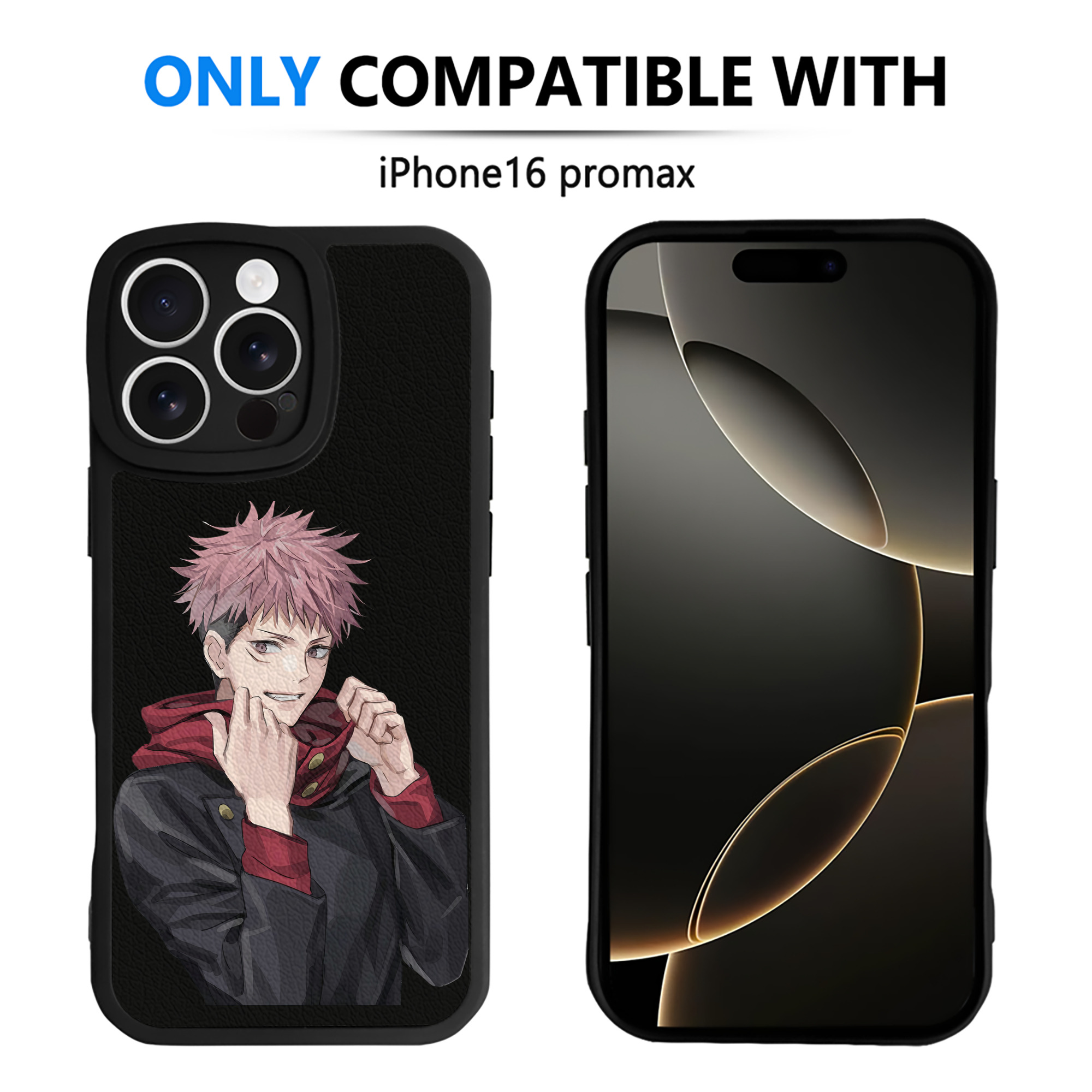 （画像用） 呪術廻戦 Jujutsu Kaisen 【iPhone 16シリーズ対応】シリコンスマホケース（レザー調） 材質：シリコン